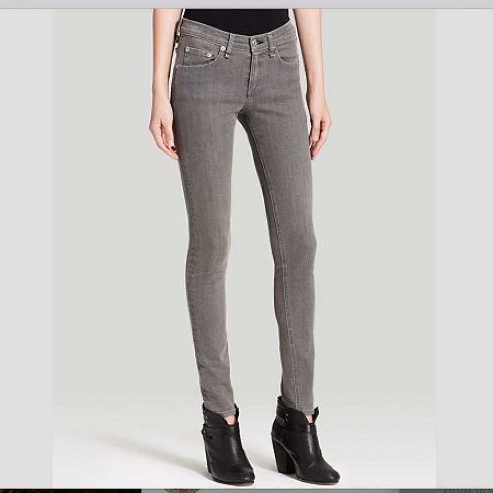 rag and bone The Skinny Jean in Dark Iron, Size 30